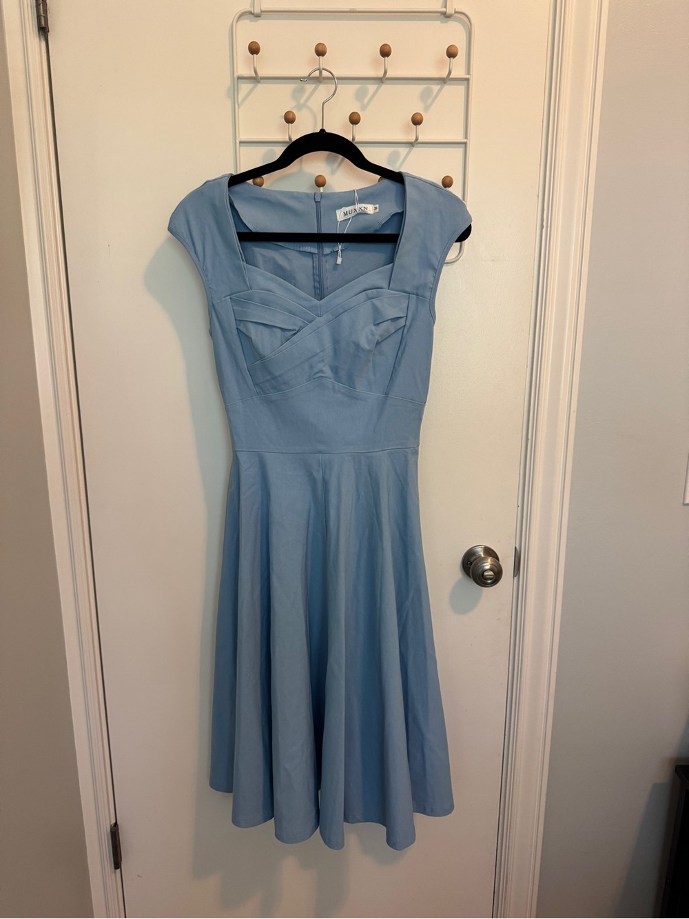 Light Blue Fit-and-Flare Midi Dress by Milly